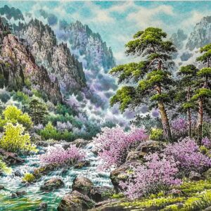 《春之溪谷》— 山水風景畫