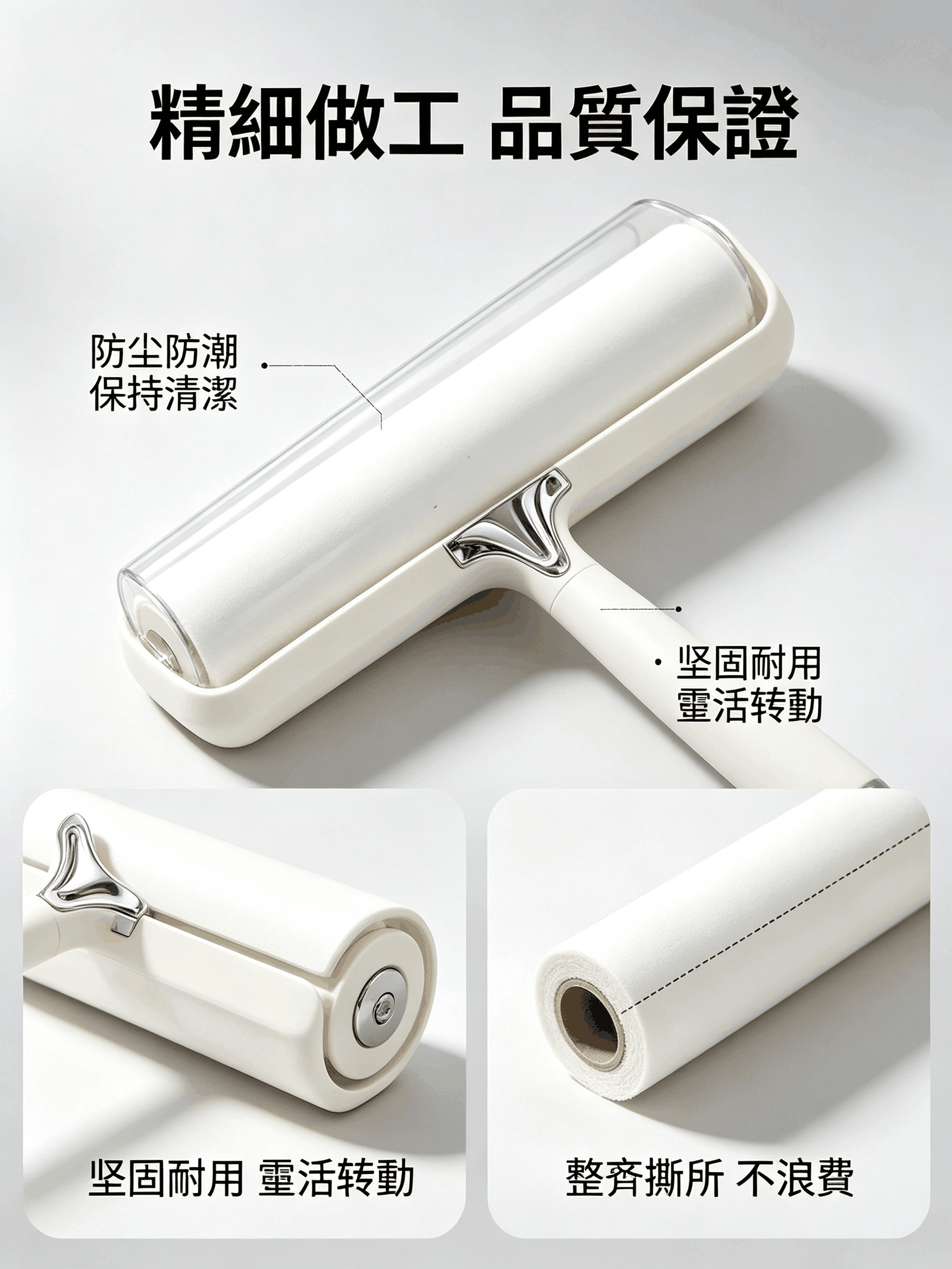 輕奢透明粘毛器 可撕式滾筒除毛滾 圖6