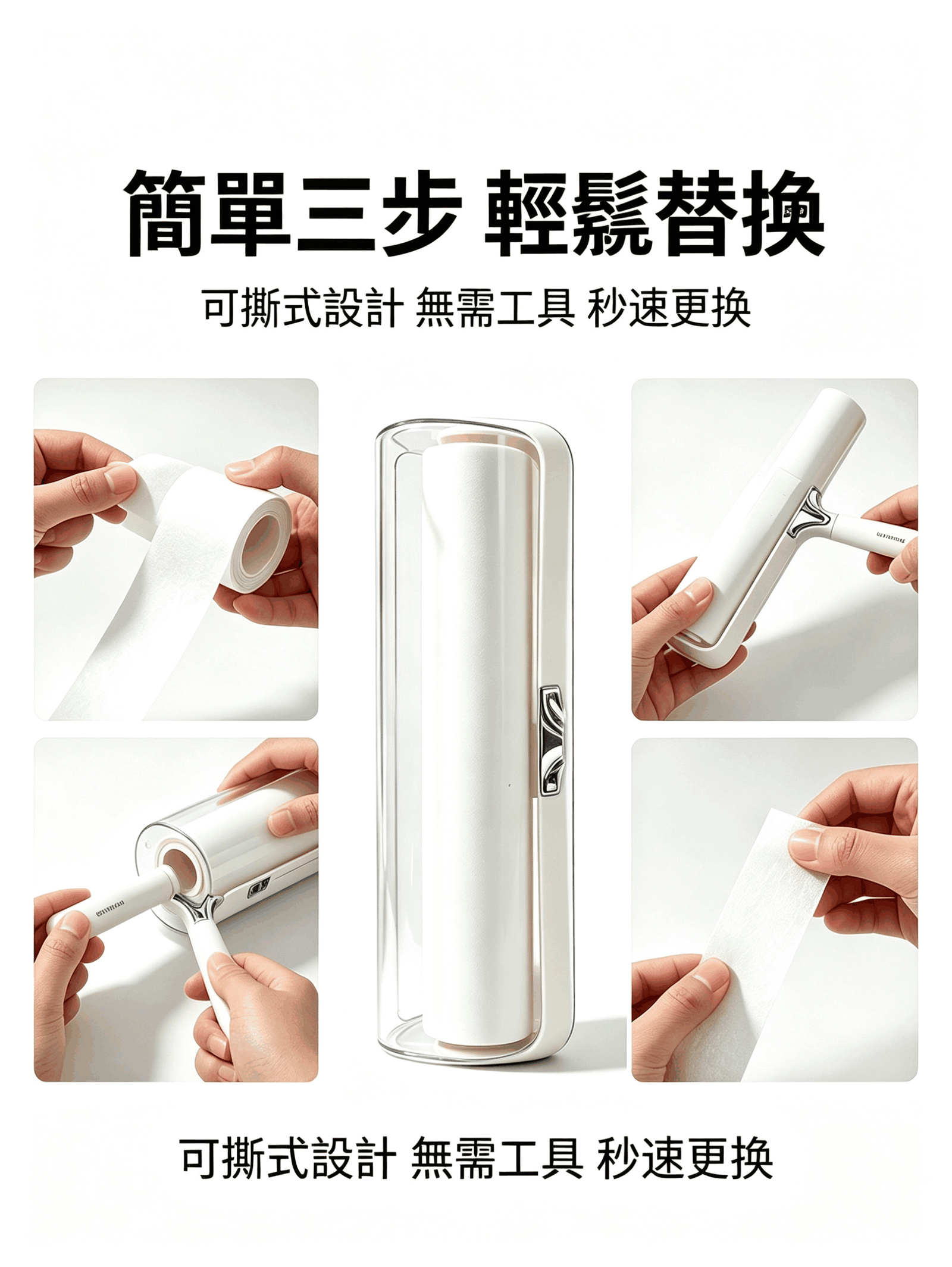 輕奢透明粘毛器 可撕式滾筒除毛滾