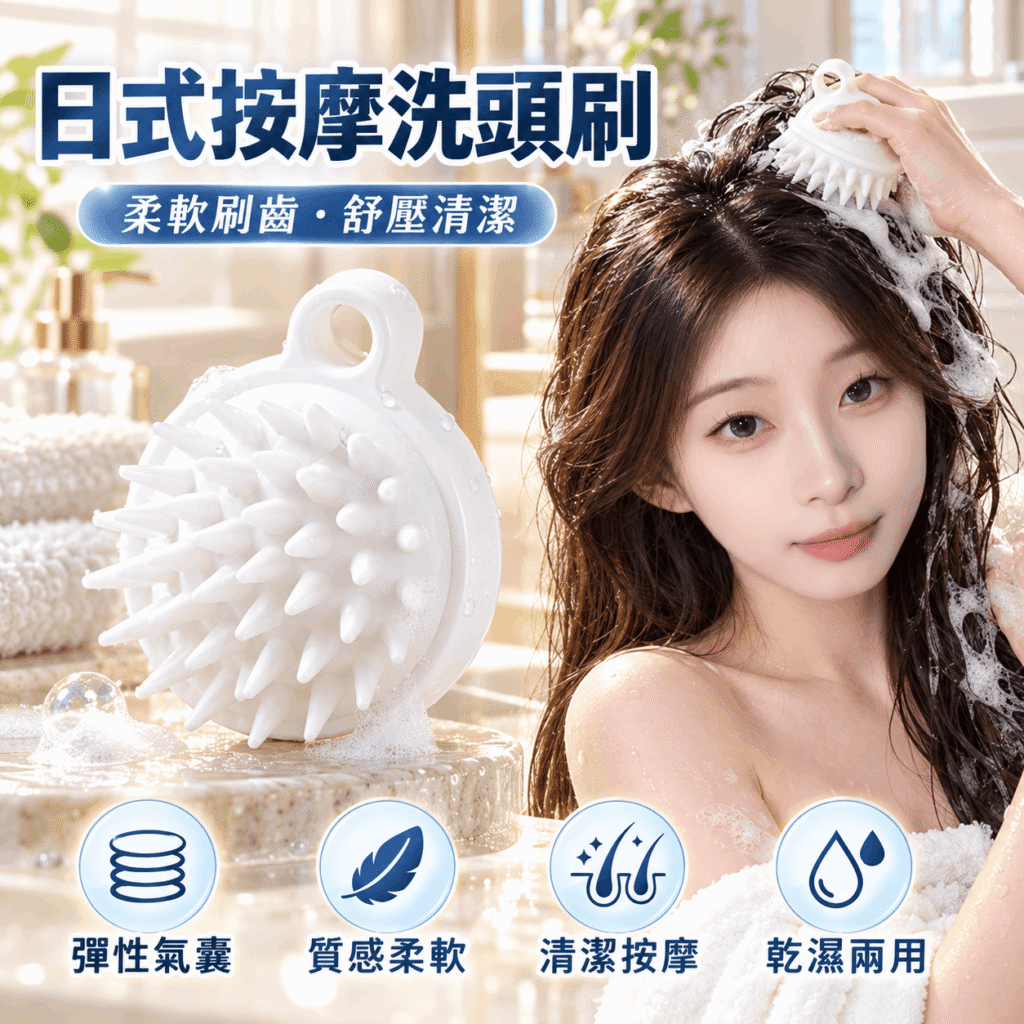 按摩洗頭刷 頭皮洗頭刷 圖2