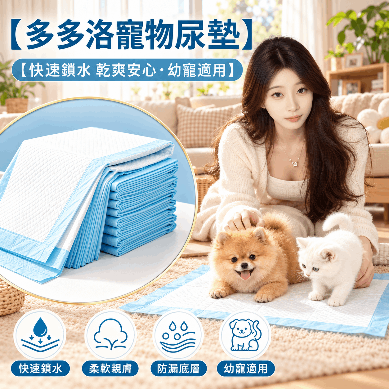 加厚寵物訓練尿墊 瞬吸鎖水