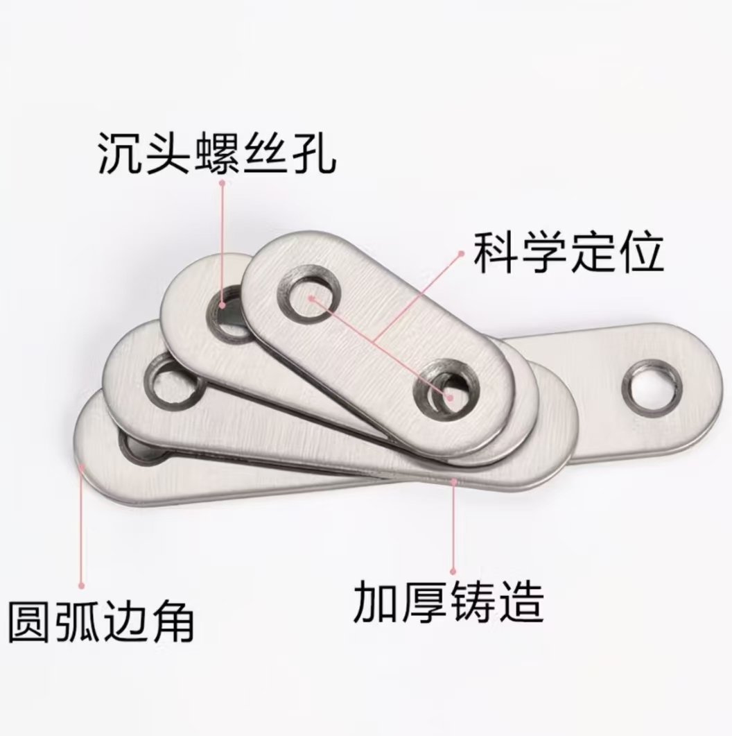 不鏽鋼直片角碼|家具補強連接片|五種尺寸可選:圖片 7