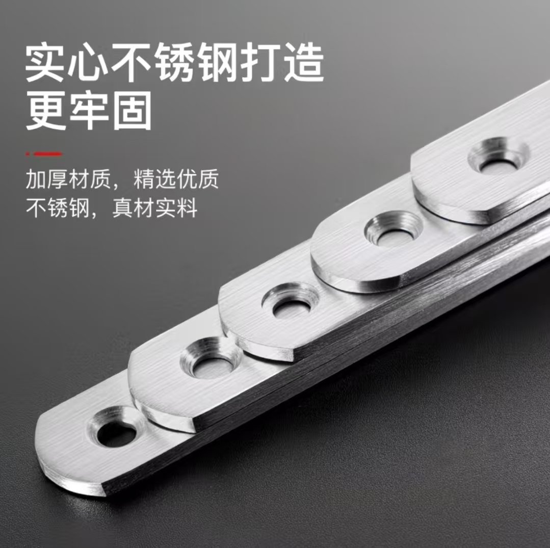 不鏽鋼直片角碼|家具補強連接片|五種尺寸可選:圖片 3