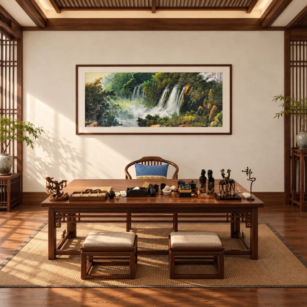 水滴美學-綠谷飛瀑純手繪