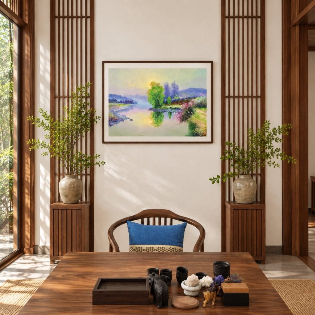 水滴美學-青綠山溪純手繪 一物一品