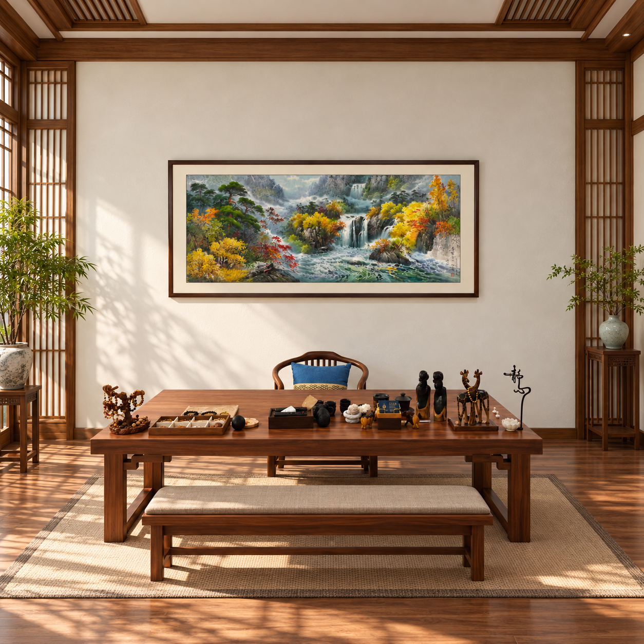 雪林清溪畫作空間展示