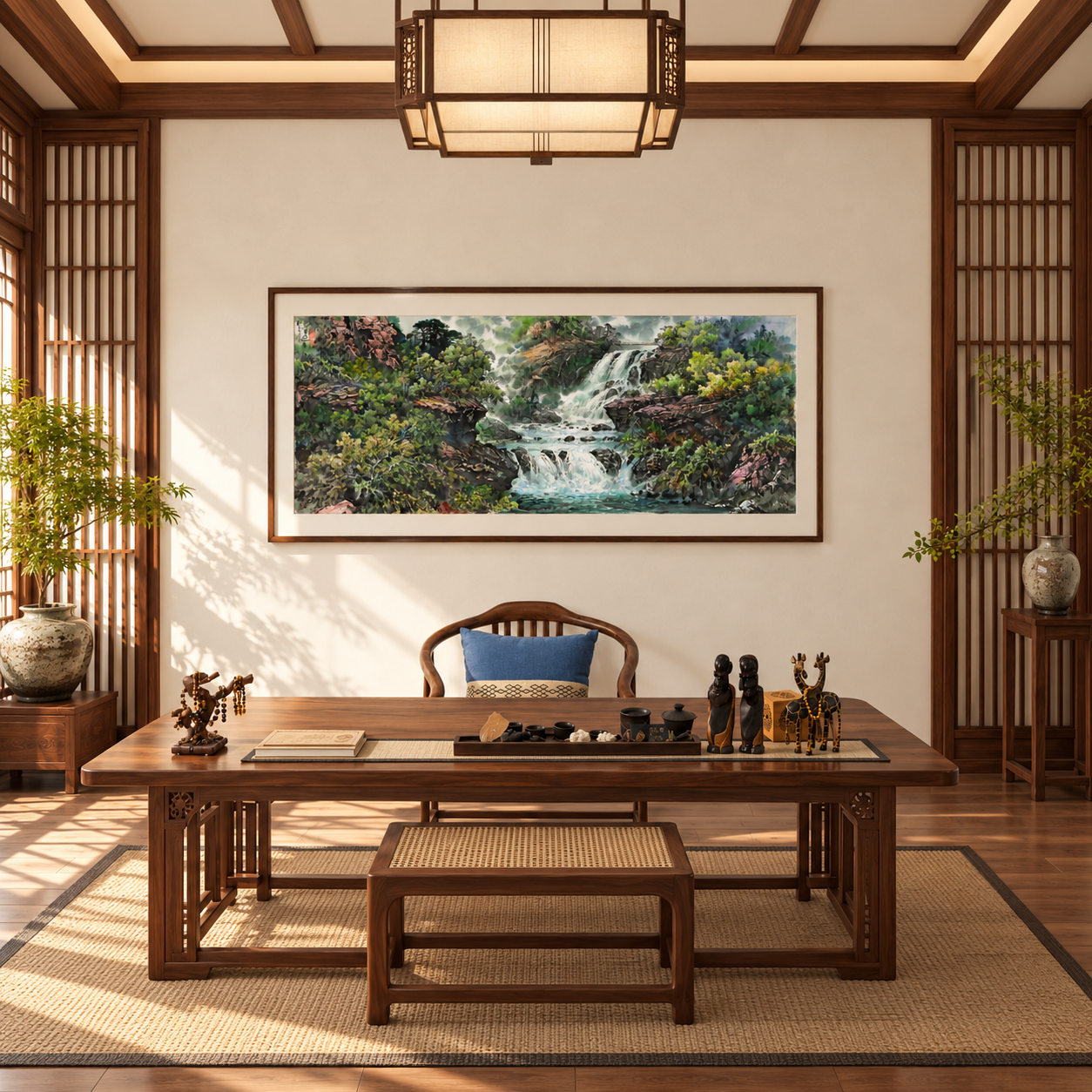 遠山秋水畫作空間展示