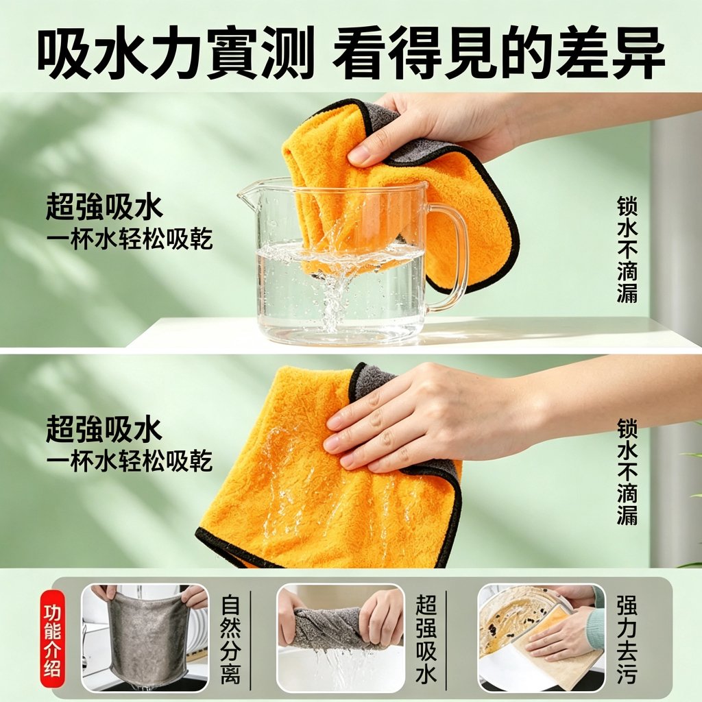 【車用清潔日常】多尺寸洗車擦車毛巾|吸水擦拭布 30×60/30×30:圖片 8